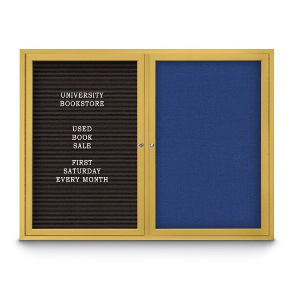 United Visual Products Corkboard, Surf/Satin, 42" x 32" UV4035-SATIN-SURF - main